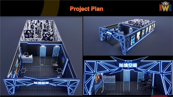 VR XR Shooting Game เพลย์สเตชั่น setup showing multiple players in action