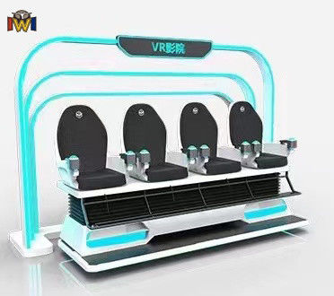VR 4 Players Cinema System showing comfortable multi-user واقعیت مجازی theater setup